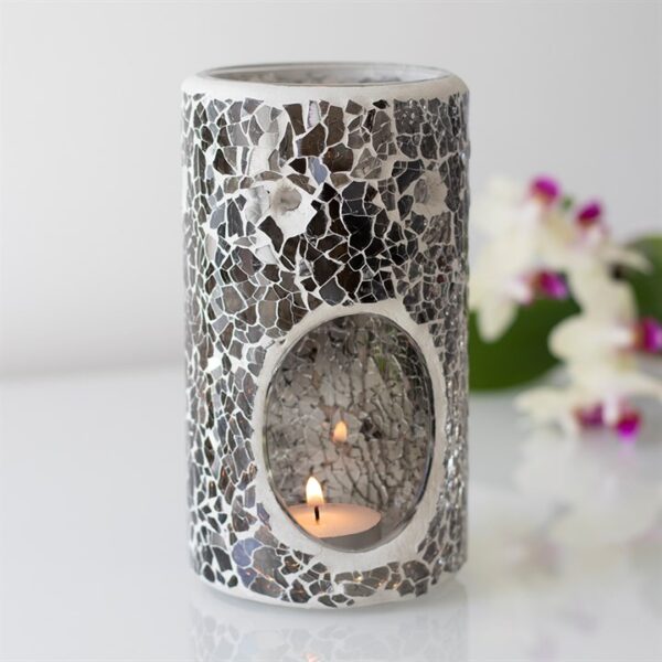 Pillar Gunmetal Grey Crackle Oil Burner - Image 4