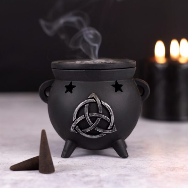 Triquetra Cauldron Incense Cone Holder - Image 4