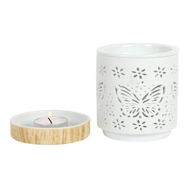 Matte Ceramic Butterfly Oil Burner - Image 2