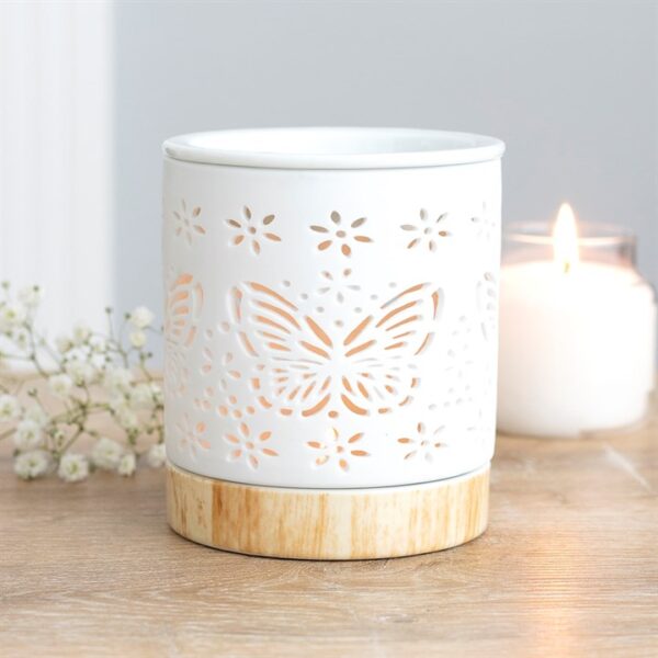Matte Ceramic Butterfly Oil Burner - Image 4
