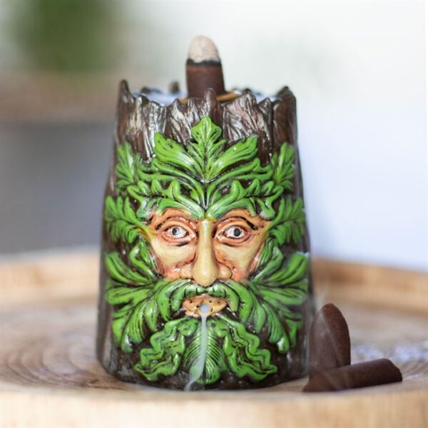 Spirit of the Trees Green Man Backflow Incense Burner - Image 4
