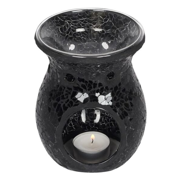 Large Black Crackle Oil Burner - Image 2