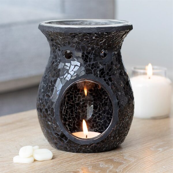 Large Black Crackle Oil Burner - Image 4