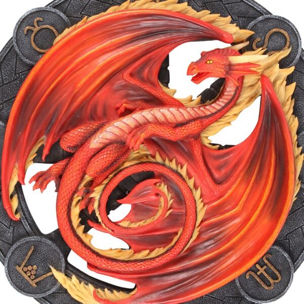 Beltane Dragon Resin Wall Plaque by Anne Stokes - Image 2