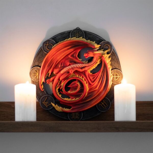 Beltane Dragon Resin Wall Plaque by Anne Stokes - Image 4