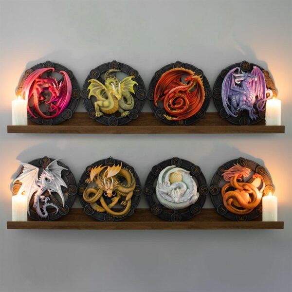 Beltane Dragon Resin Wall Plaque by Anne Stokes - Image 5