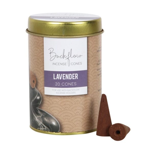 6 Tins of Elements Lavender Jumbo Backflow Cones - Image 2