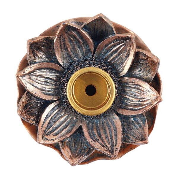 Bronze Lotus Backflow Incense Burner - Image 2