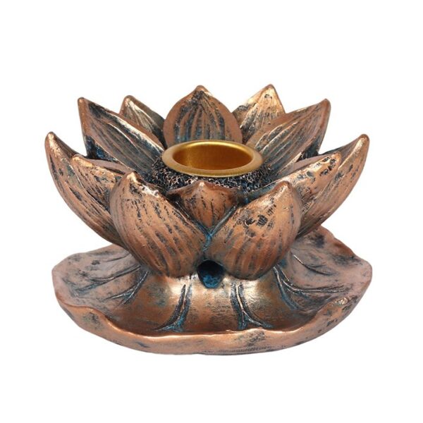 Bronze Lotus Backflow Incense Burner - Image 3