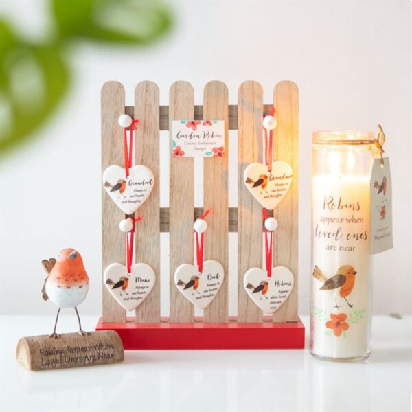 Robins Appear Cranberry Tube Candle - Image 3