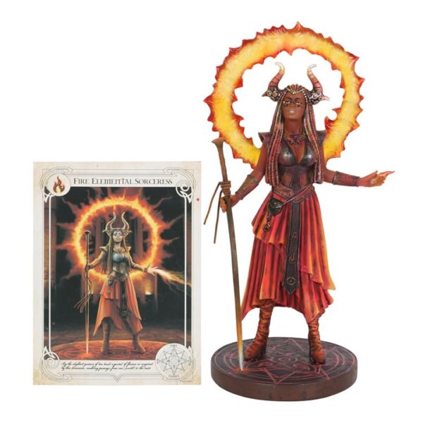 Fire Elemental Sorceress Figurine by Anne Stokes - Image 6