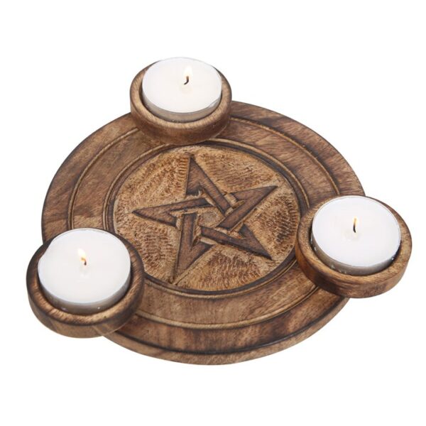 Pentagram Tea Light Candle Holder - Image 2