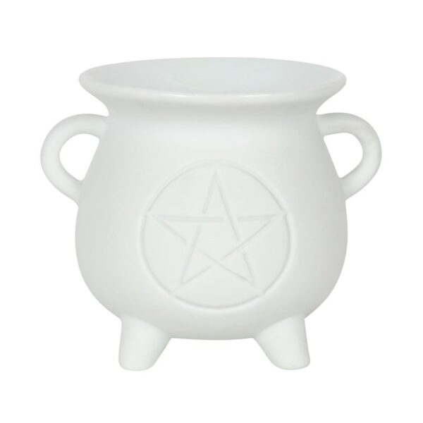 White Pentagram Cauldron Oil Burner - Image 2