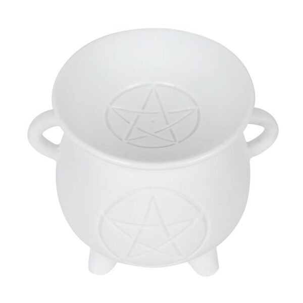 White Pentagram Cauldron Oil Burner - Image 4