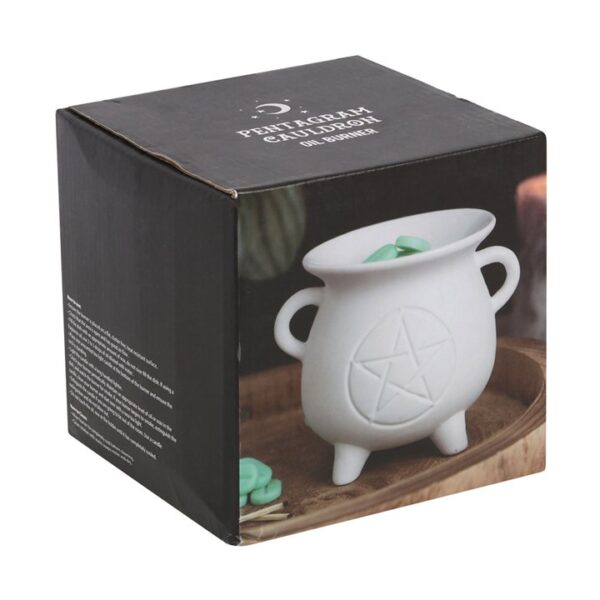White Pentagram Cauldron Oil Burner - Image 5