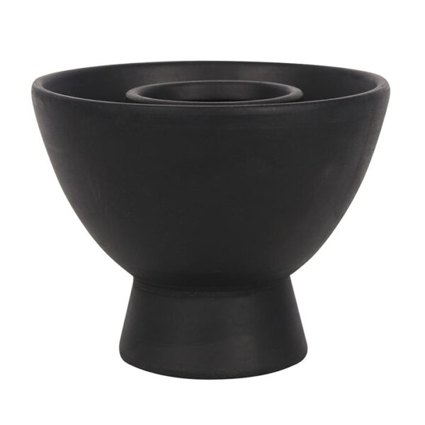Black Pentagram Terracotta Smudge Bowl - Image 2