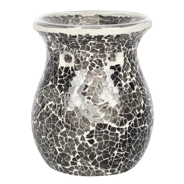 Large Gunmetal Grey Crackle Oil Burner - Image 2
