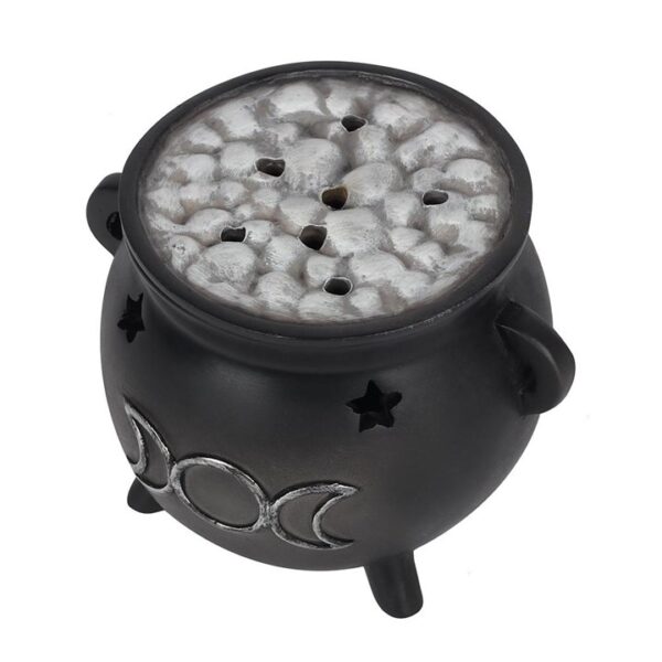 Triple Moon Cauldron Incense Cone Holder - Image 2