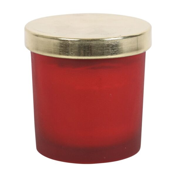 Root Chakra Strawberry Crystal Chip Candle - Image 4