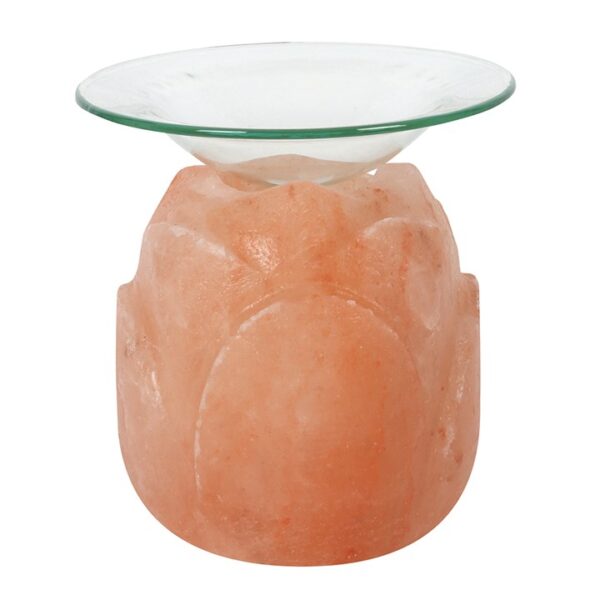 Lotus Flower Shaped Himalayan Salt Oil Burner - Image 2