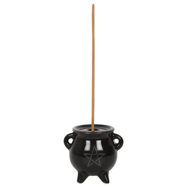 Pentagram Cauldron Ceramic Incense Holder - Image 2