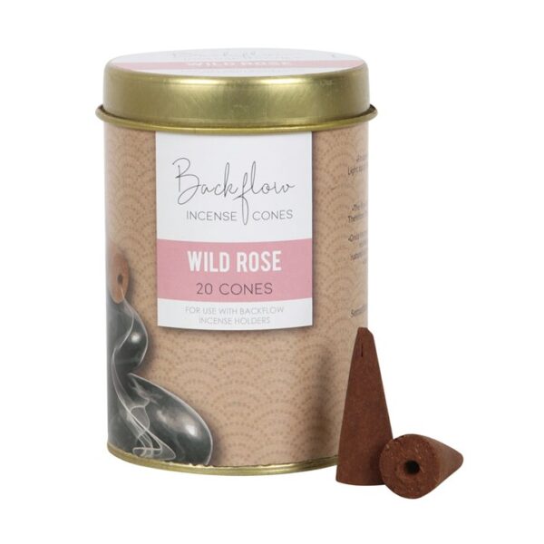 6 Tins of Elements Wild Rose Jumbo Backflow Cones - Image 2