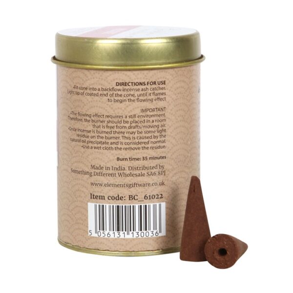 6 Tins of Elements Wild Rose Jumbo Backflow Cones - Image 3