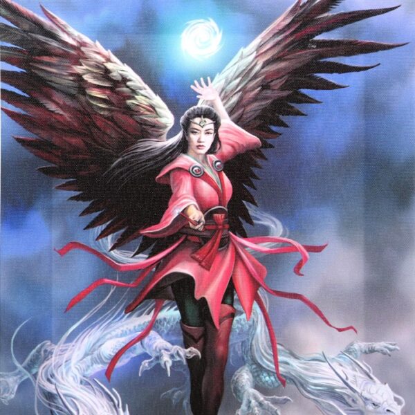 19x25cm Air Element Sorceress Canvas Plaque by Anne Stokes - Image 2