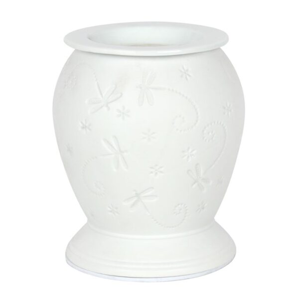 Dragonfly White Ceramic Electric Burner - Image 2