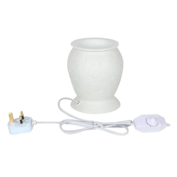 Dragonfly White Ceramic Electric Burner - Image 3
