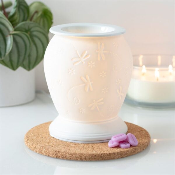 Dragonfly White Ceramic Electric Burner - Image 4