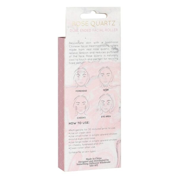 Rose Quartz Dual Ended Face Roller - Image 3