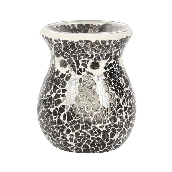 Small Gunmetal Grey Crackle Oil Burner - Image 2