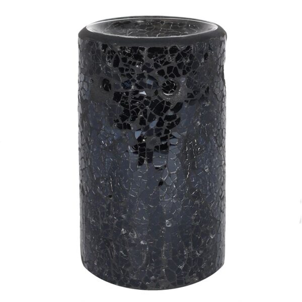 Black Crackle Glass Pillar Oil Burner - Image 3