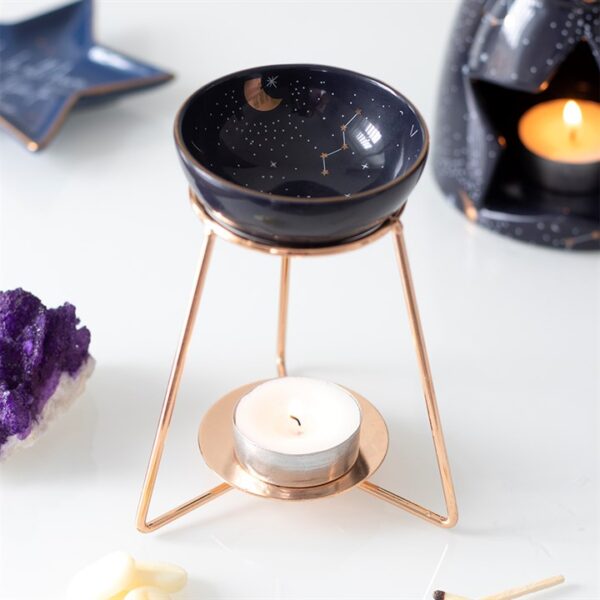 Purple Star Sign Oil Burner on Metal Base - Image 2