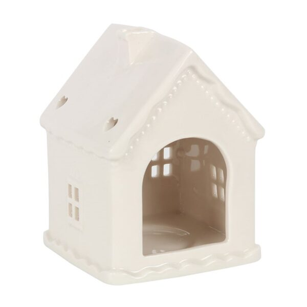 White Gingerbread House Tealight Holder - Image 2