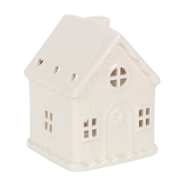 White Gingerbread House Tealight Holder - Image 3