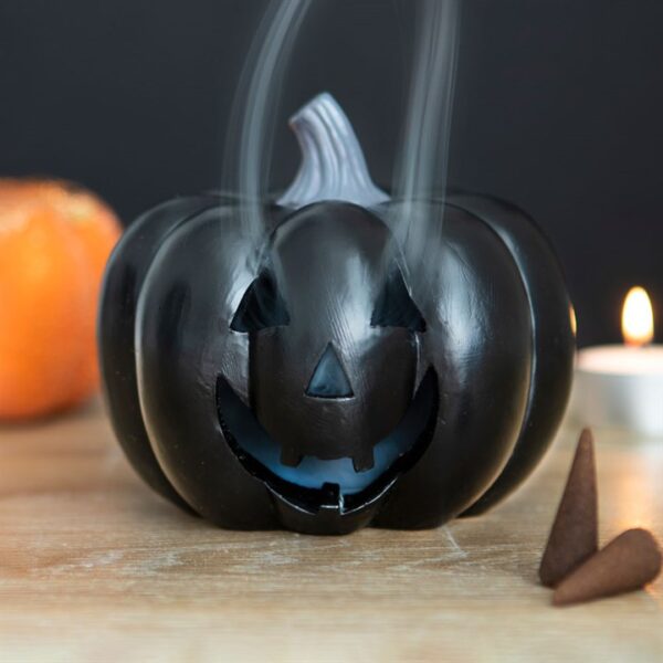 Black Pumpkin Incense Cone Holder - Image 4