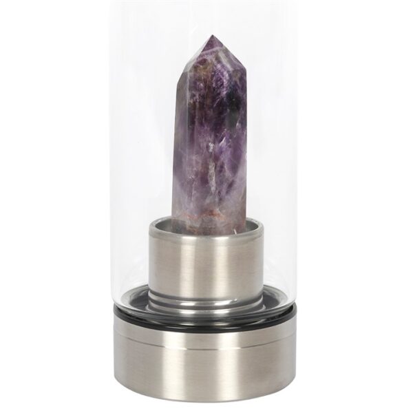 Amethyst Calming Glass Water Bottle - Image 2