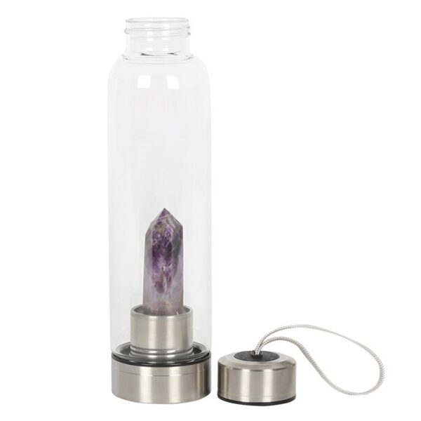 Amethyst Calming Glass Water Bottle - Image 3