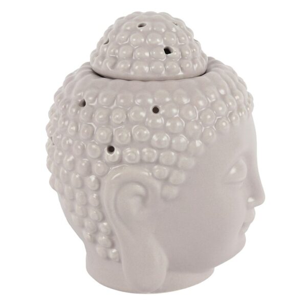 Small Grey Buddha Head Oil Burner - Image 3