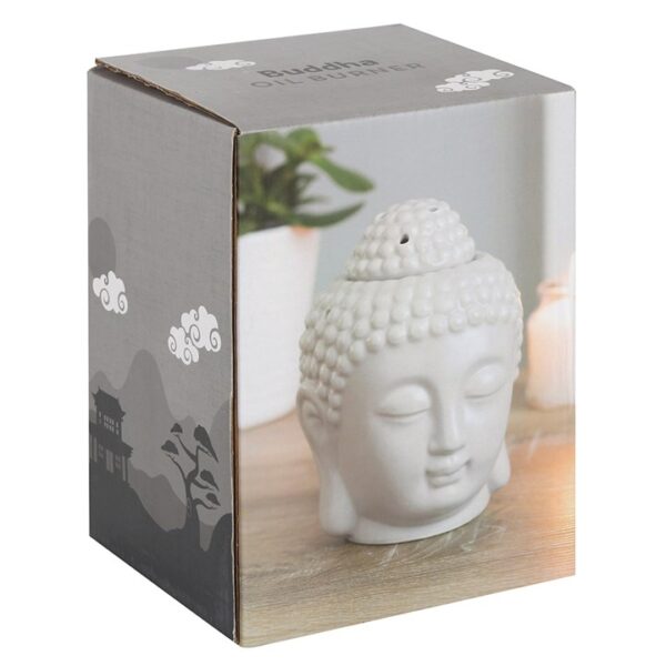 Small Grey Buddha Head Oil Burner - Image 5