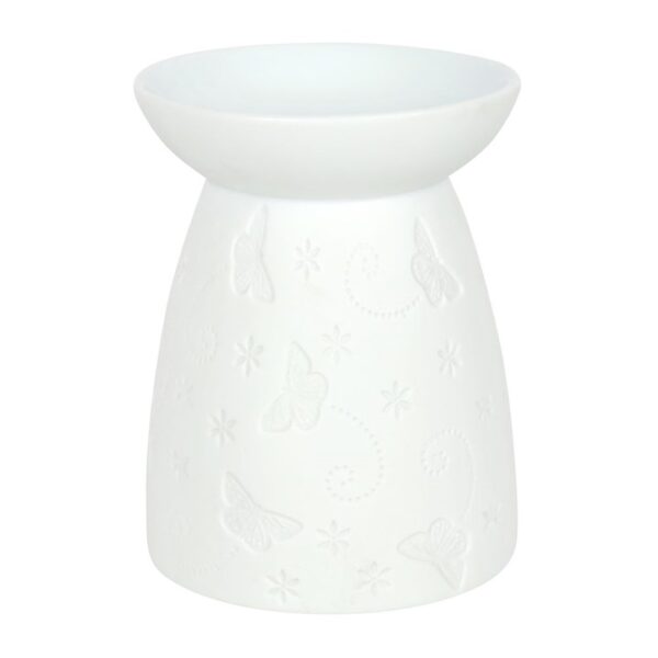 White Ceramic Butterfly Oil Burner - Image 2