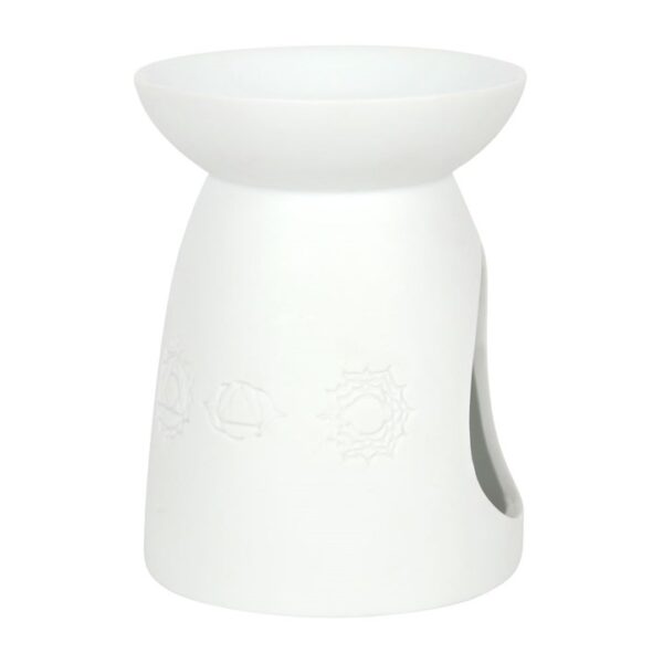 White Ceramic Seven Chakra Oil Burner - Image 5