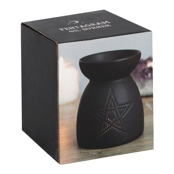 Black Pentagram Cut Out Oil Burner - Image 3