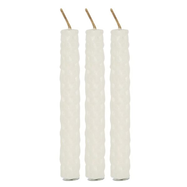 Set of 6 White Beeswax Spell Candles - Image 4