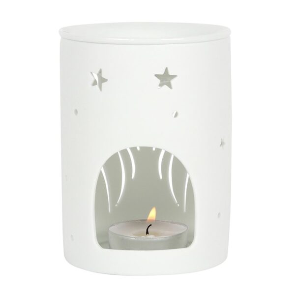 White Angel Wings Cut Out Oil Burner - Image 2