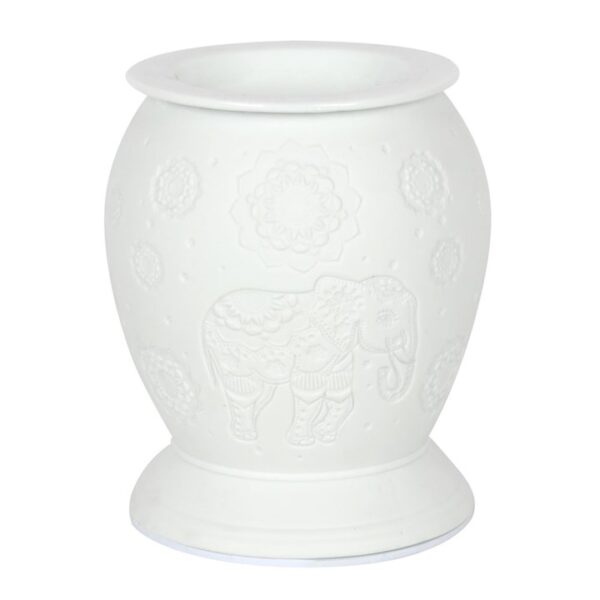 Elephant White Ceramic Electric Oil Burner - Image 2