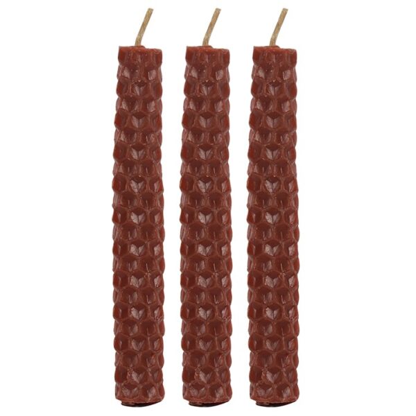 Set of 6 Brown Beeswax Spell Candles - Image 4
