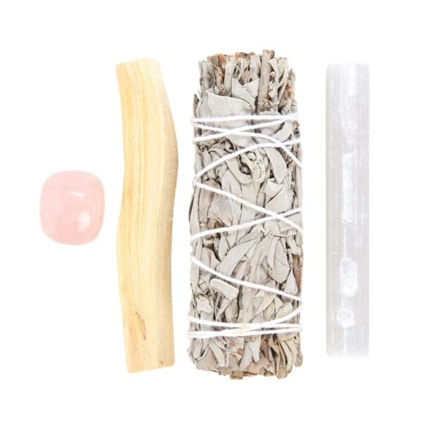Smudge Kit with Rose Quartz Crystal - Image 4
